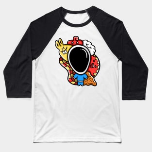 Alien Monster Doodle Baseball T-Shirt